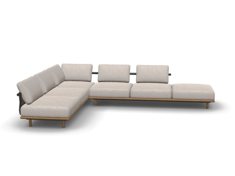 5-местный тканевый угловой садовый диван RODA ARCH-00086922