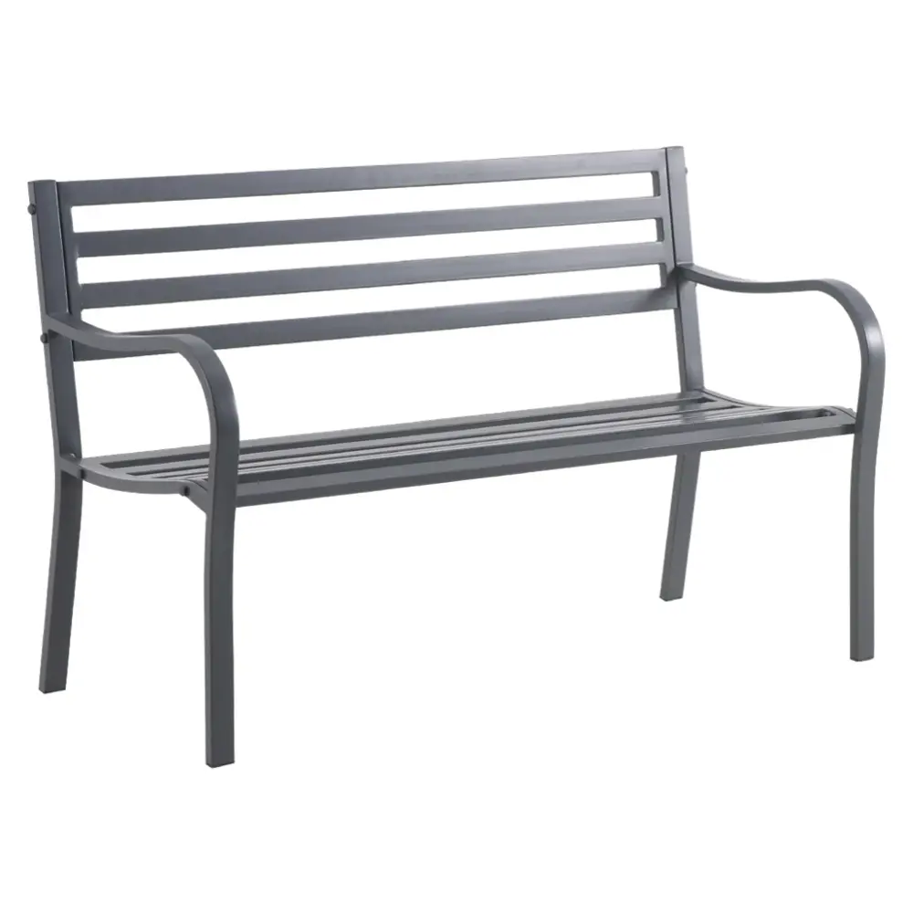 Скамья садовая 128x56x81 см сталь антрацит 82566578 STLM-2021194 Santreyd Товар без серии - Вид №3