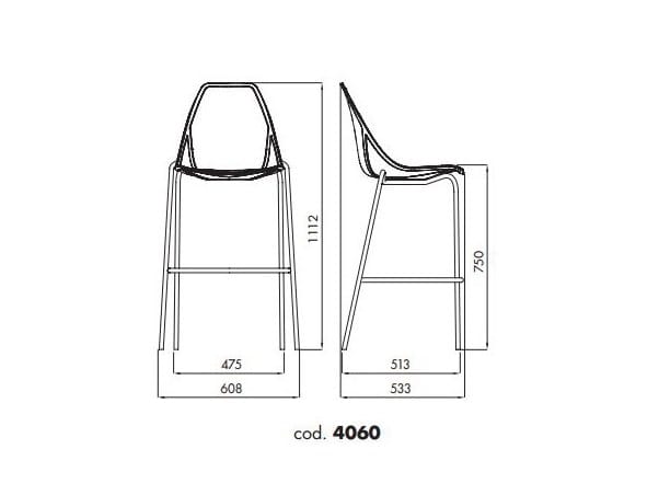 Штабелируемый барный стул из полипропилена ALMA DESIGN X Stool ARCH-00123666 - Вид №3