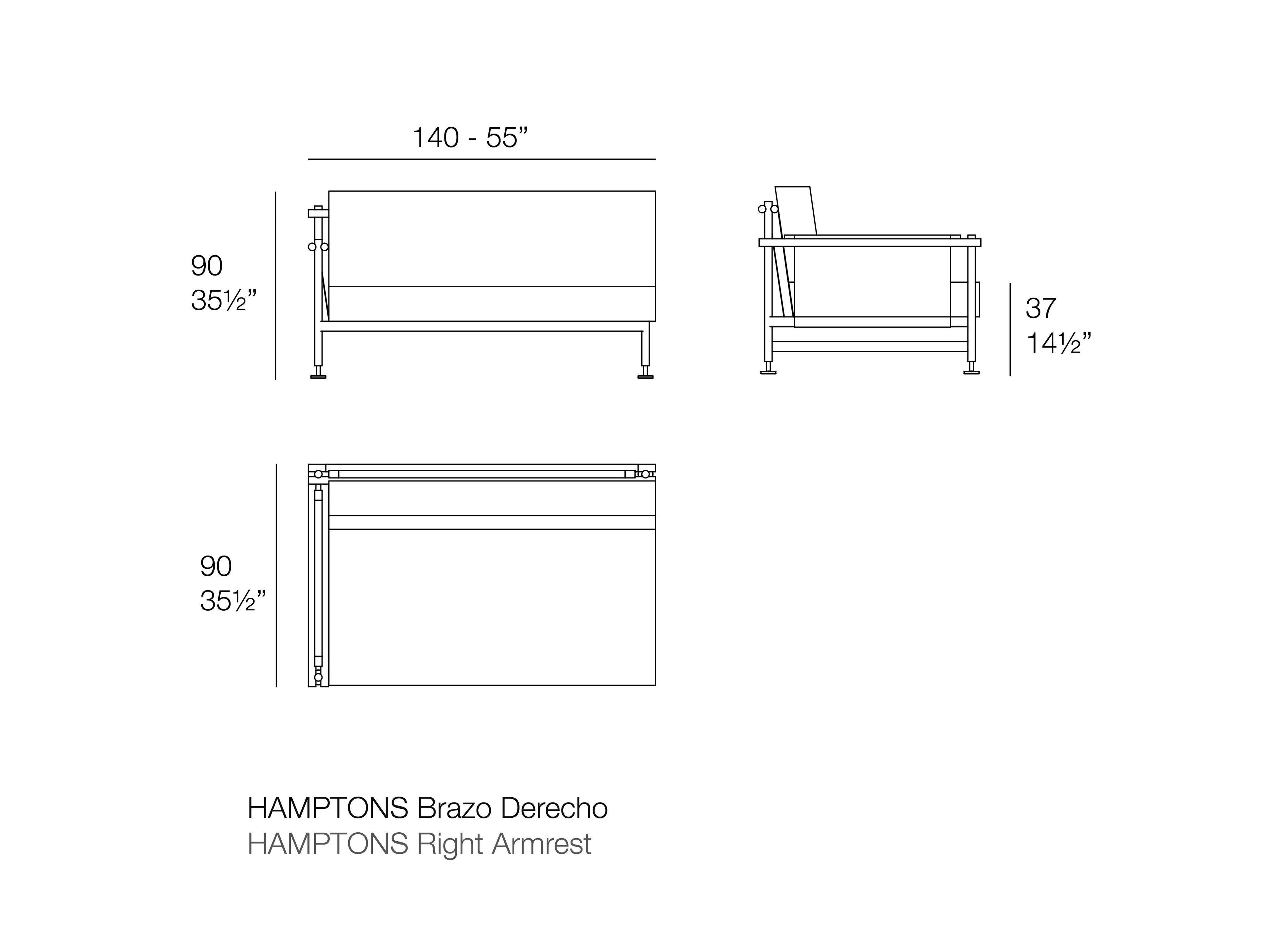 Ткань сад диван Vondom Hamptons ARCH-00129965 - Вид №8