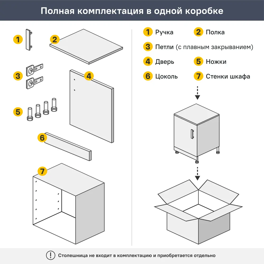 Навесной шкаф Агидель 60x67.6x29 см KONSENSA ЛДСП цвет белый STLM-2161357 - Вид №11