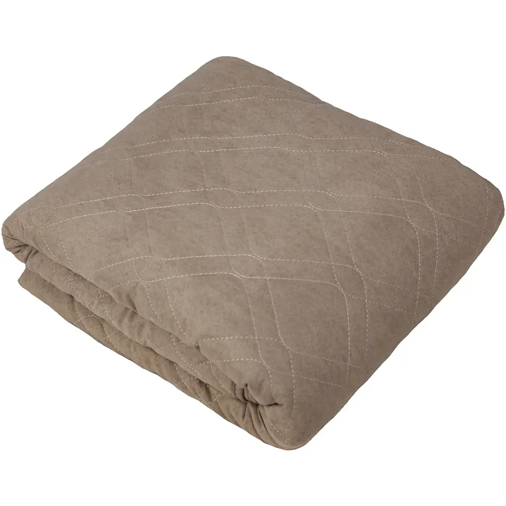 Покрывало Бельвита с замшевой текстурой 220x240 см в бежевых тонах 85295435 STLM-0060956