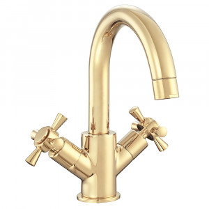 102808396 Смеситель для раковины Quadrille- золотой вид