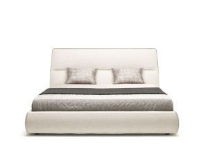 Двуспальная кровать-контейнер с мягким изголовьем