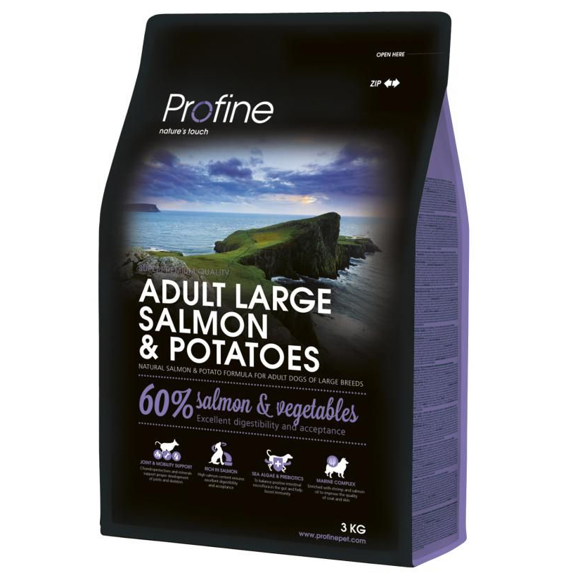 ПР0041296 Корм для собак для крупных пород лосось сух. 3кг PROFINE 
