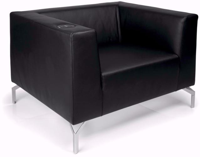 Luxy Мягкое кожаное кресло с подлокотниками Chic sun-id-1459561 - Вид №1