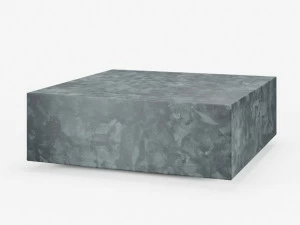 HMD INTERIORS Низкий квадратный журнальный столик из микроцемента