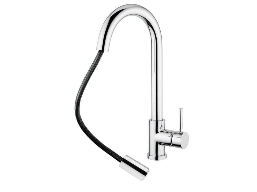 Однорычажный кухонный смеситель со съемным ручным душем и поворотным изливом Gaia Mobili Complements ARCH-00052577