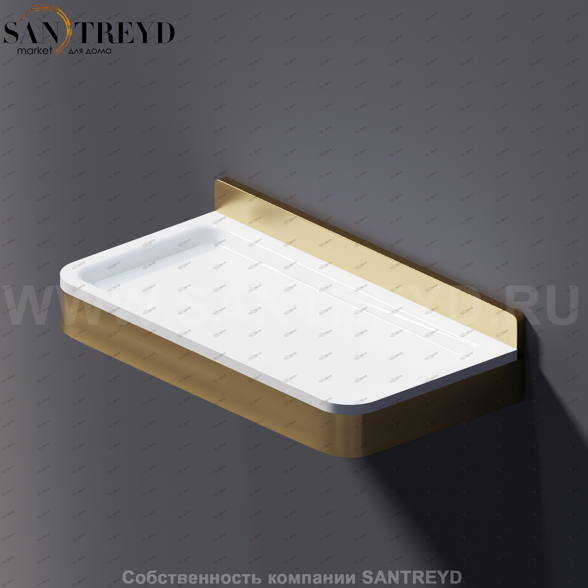 Agape MEMORY Полка 24 см белая в бронзовом каркасе AMEM852NRZ