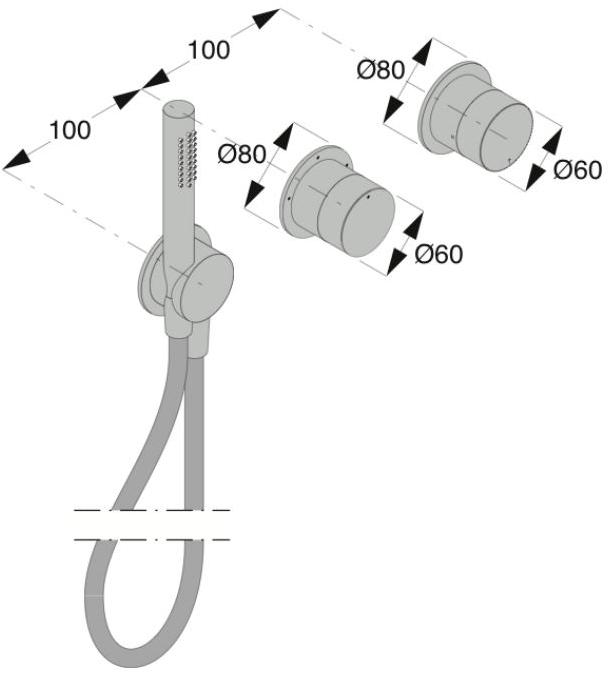 Boffi Смеситель для душа однорычажный из нержавеющей стали Eclipse sun-id-1350865 - Вид №1