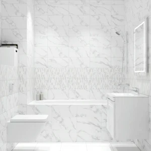 Настенная плитка KREAFORTA Mersey Calacatta 20x40 см 1.62 м² матовая цвет серый 89413659 STLM-2211970