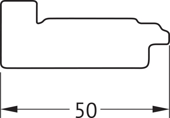 BY 7498 Зеркало в багетной раме - состаренное дерево 50 mm EVOFORM Definite - Вид №4