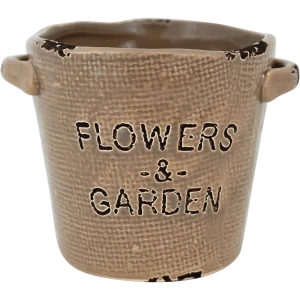 Кашпо-кактусник 9.5x9x12 см v0.42 л керамика коричневый