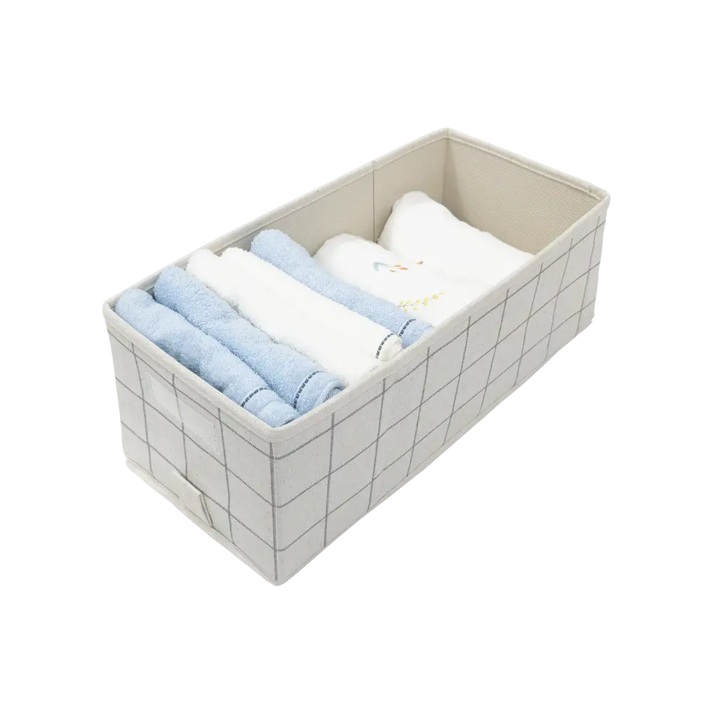 Коробка для хранения без крышки KONSENSA 17.5x38.5x16 см полиэстер цвет белый STLM-2121095 - Вид №4