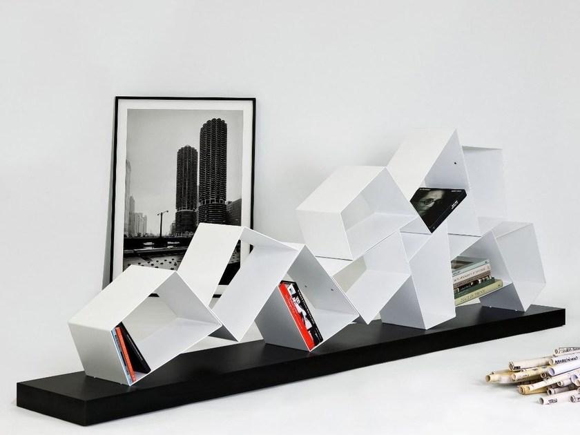 Ronda Design Книжный шкаф двухсторонний разделительный металлический sun-id-1405154 - Вид №1