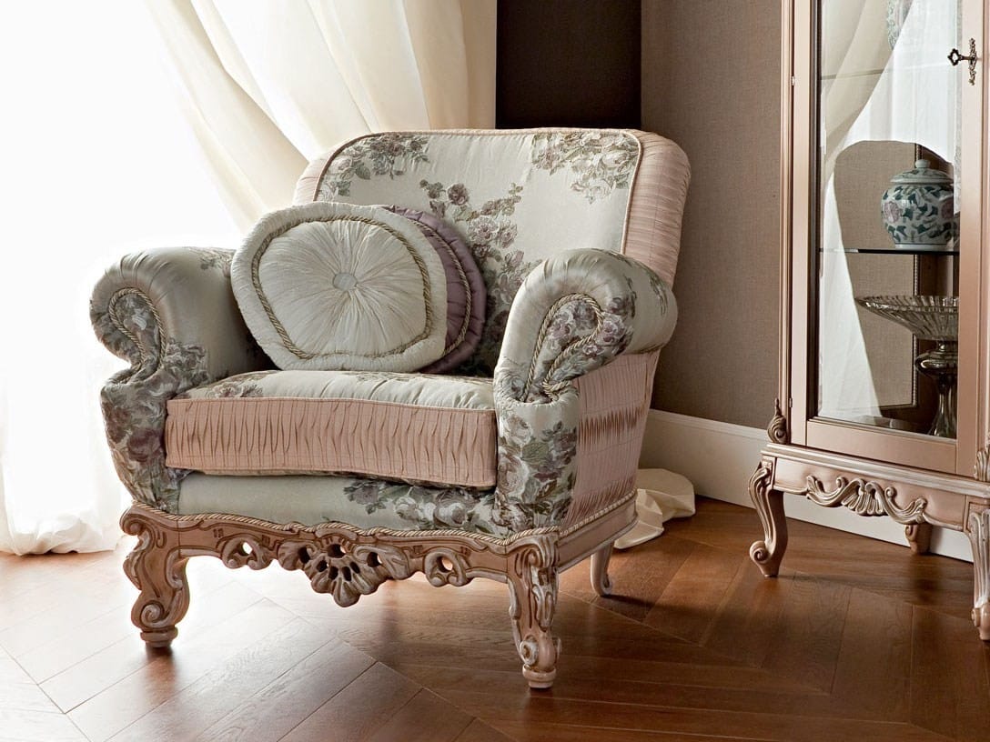 Тканевое кресло с подлокотниками Modenese Luxury Interiors Casanova ARCH-00146964