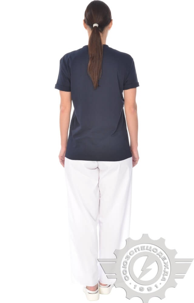 4958259 Футболка темно-синяя  Одежда для официантов  размер L (48-50) Спецодежда  - Вид №11