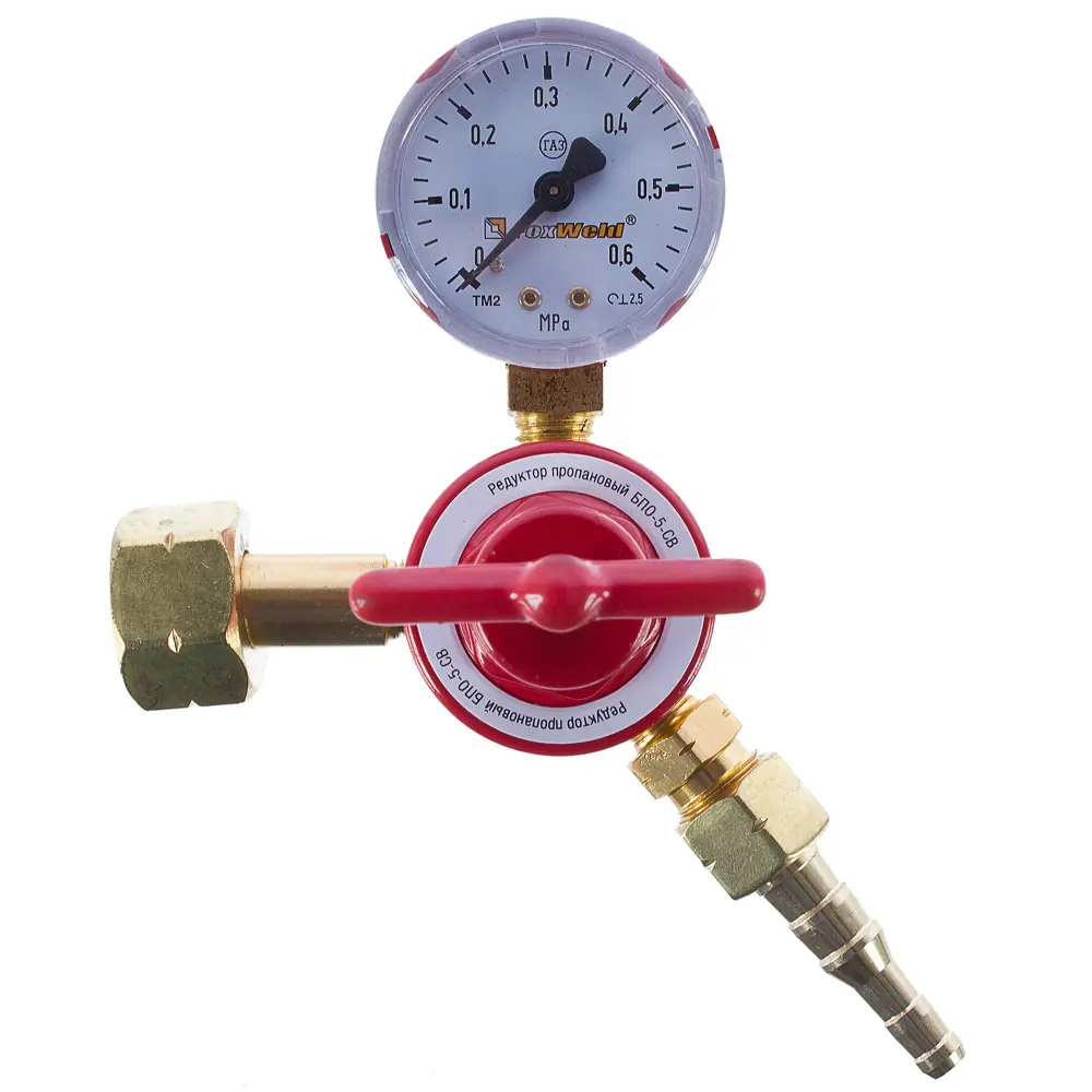 FoxWeld БПО-5-СВ - пропановый редуктор с манометром для газового оборудования 14275064 STLM-0004735 - Вид №1