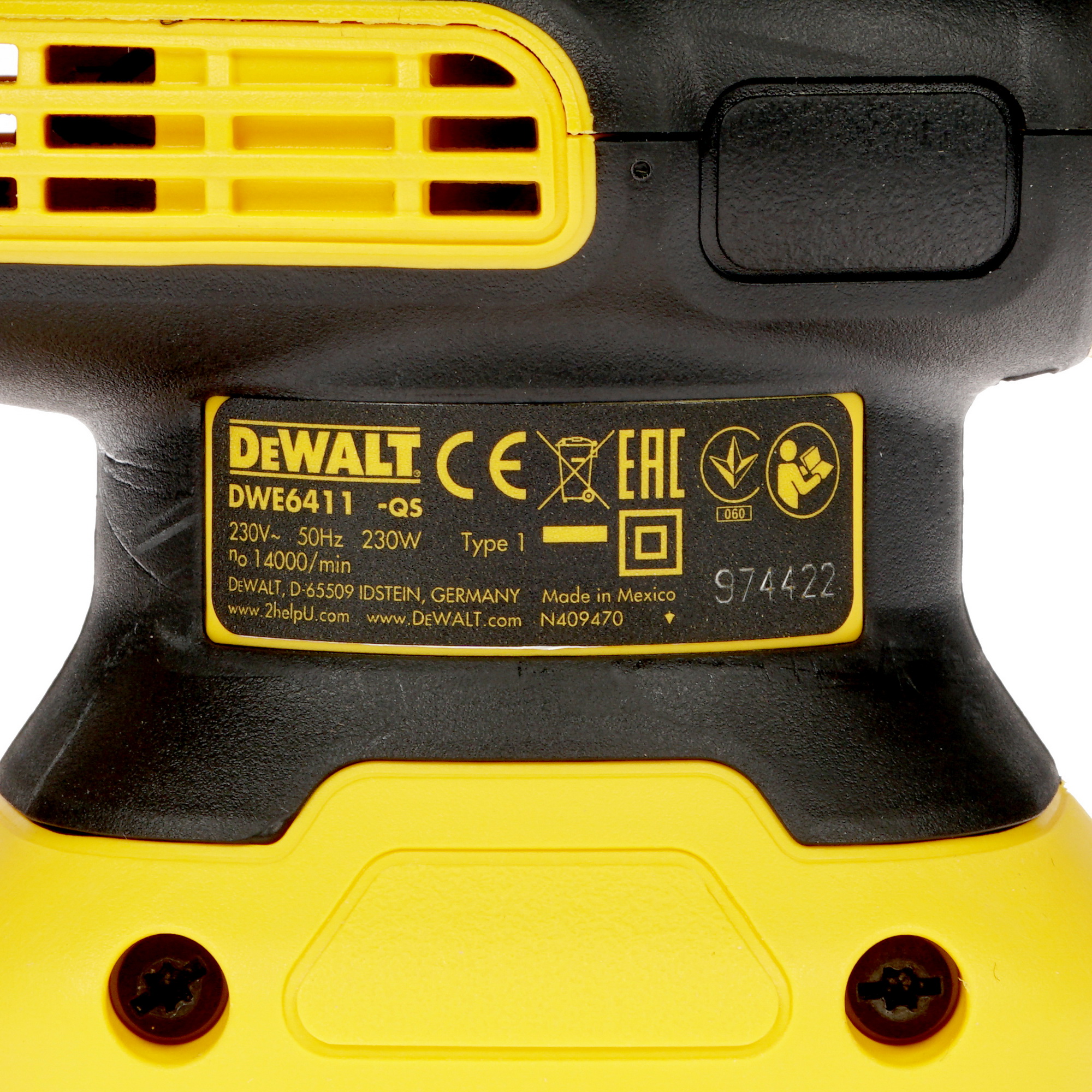 Виброшлифовальная машина DeWalt DWE 6411 1081460 STDN-0048351 - Вид №4