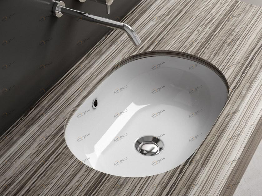 Lil4455001 Накладная раковина под столешницу  овальная Olympia Ceramica LAVABI D'ARREDO