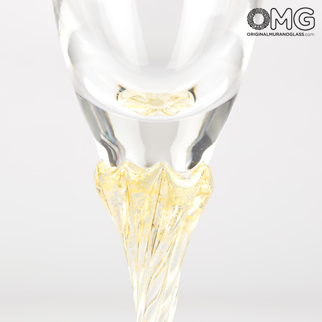 2784 ORIGINALMURANOGLASS Набор из 6 бокалов-флюте для шампанского - Original Murano Glass OMG 7 см  - Вид №1