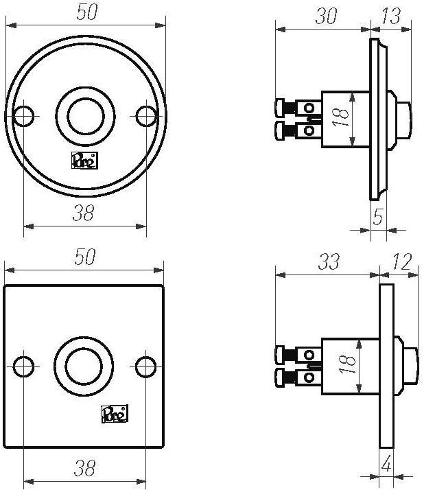 Dauby Кнопка дверного звонка Pure® 13804 - Вид №1
