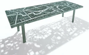 edra Стол со столешницей из экструдированного алюминиевого профиля  Bgh020-bgh010