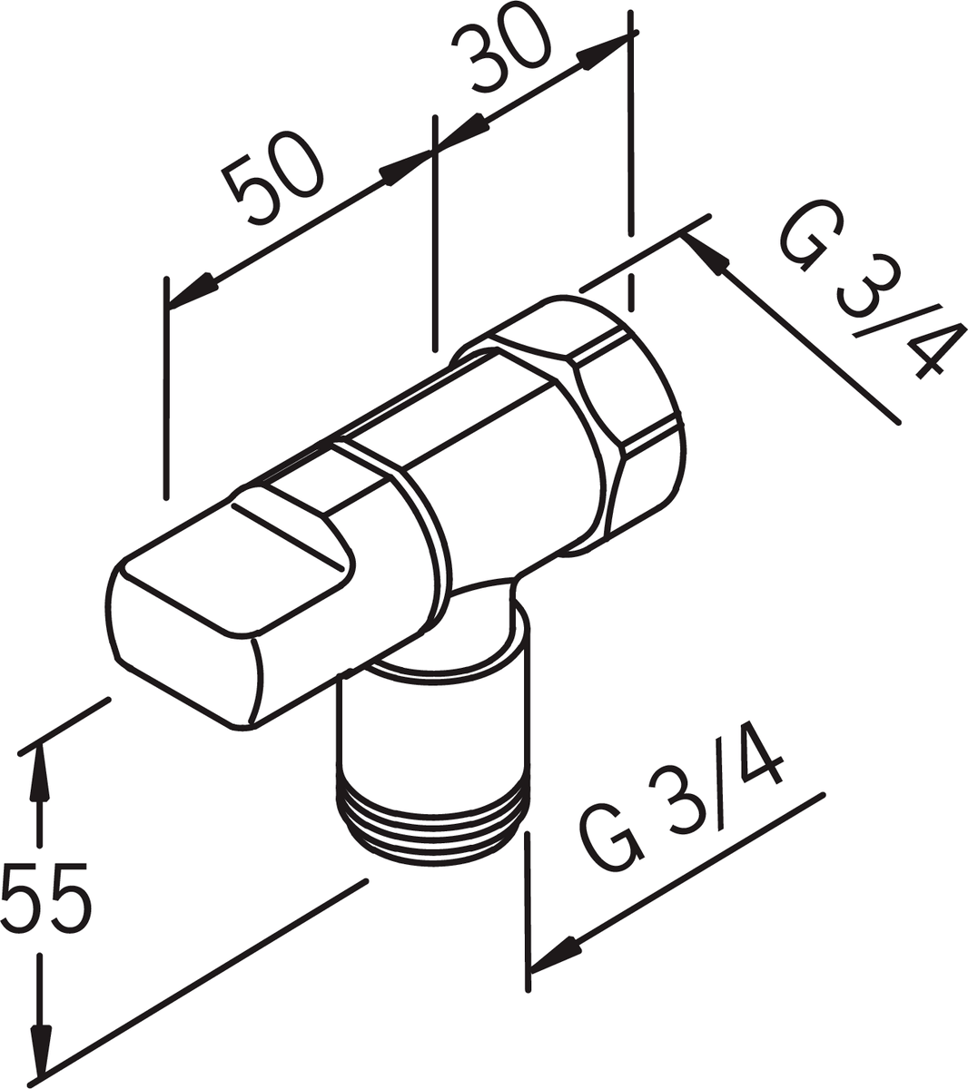 Oras 101201 Кран для холодной воды, G3/4 101201  Хром  - Вид №3