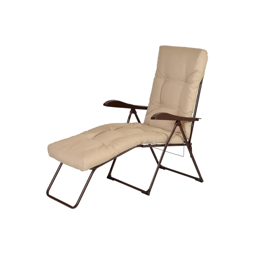 Кресло-шезлонг Naterial Ривьера 119х105х65 см сталь/полиэстер бежевый/коричневый STLM-2162610 - Вид №5