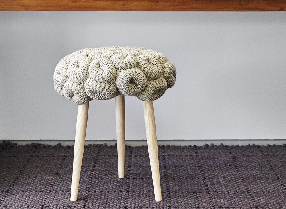 100585 Табуретка Grey GAN Knitted Stools - Вид №3