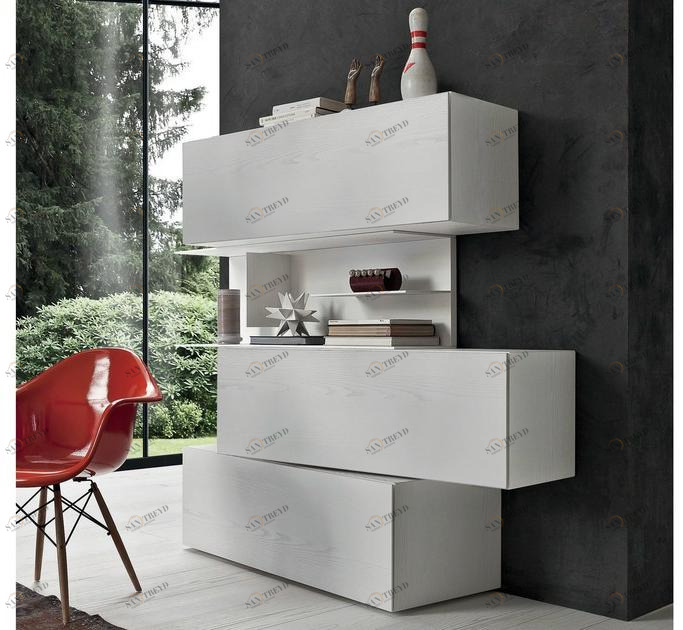 Presotto Самонесущий лакированный книжный шкаф Inclinart sun-id-1358767