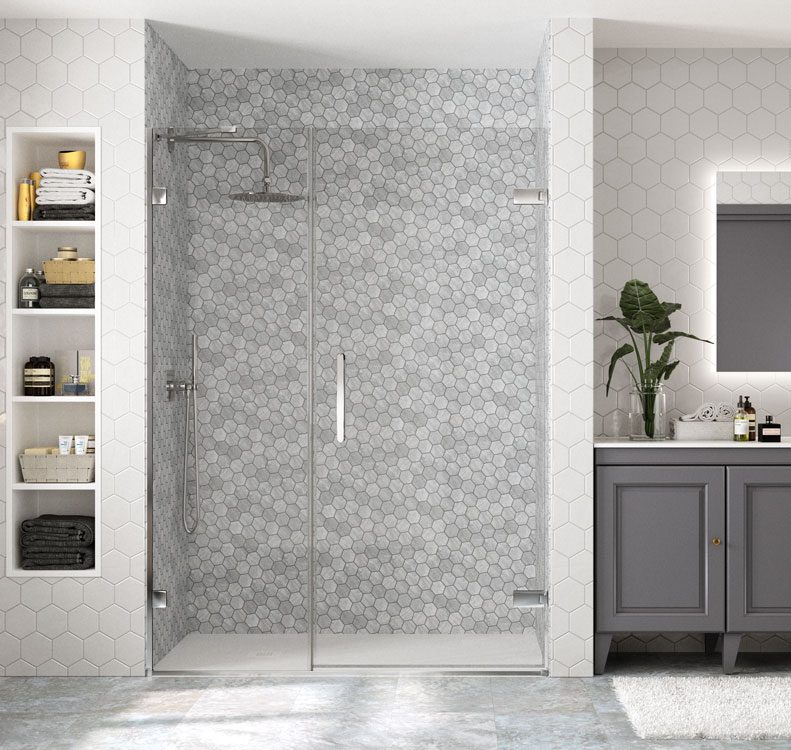 Дверь в нишу GHF1300H L или R Merlyn Arysto Хромированный 