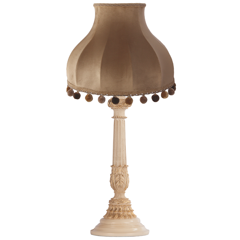 32022,34074 Настольная лампа Колонна Испанская Айвори Классика Поталь BOGACHO 4627138210987, 4627155810771