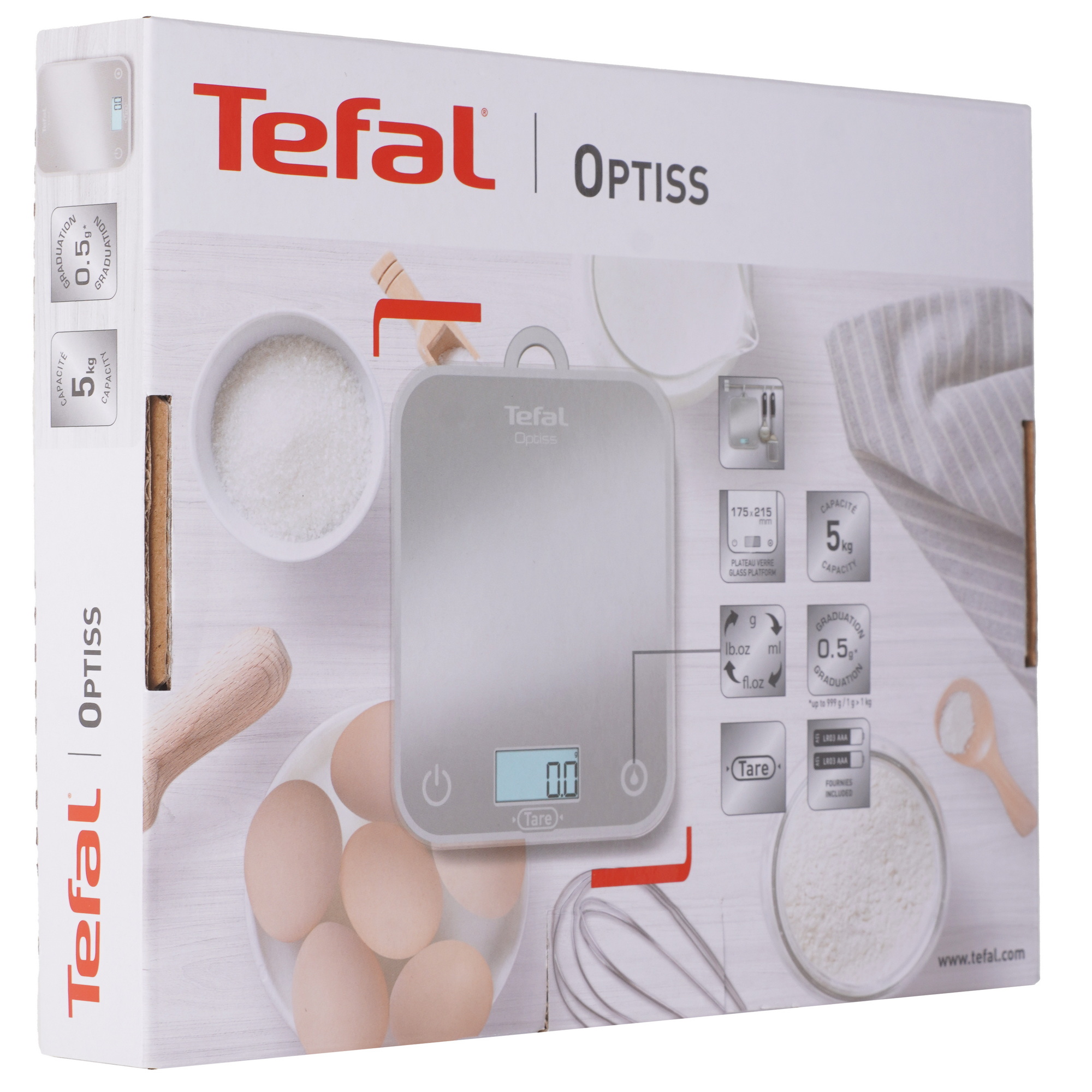 9259160 Кухонные весы Tefal Optiss BC50U4V0 серый STDN-0019368 - Вид №5