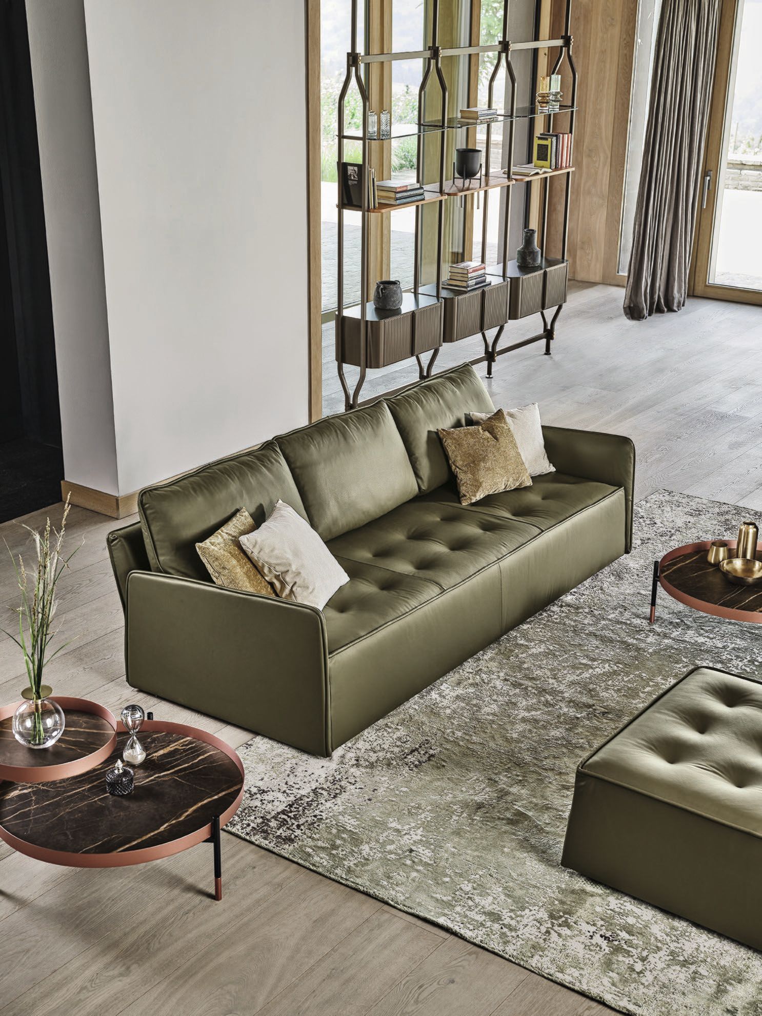 Модульный тканевый диван с полуостровом Bontempi Casa ANTARES ARCH-00115060 - Вид №1