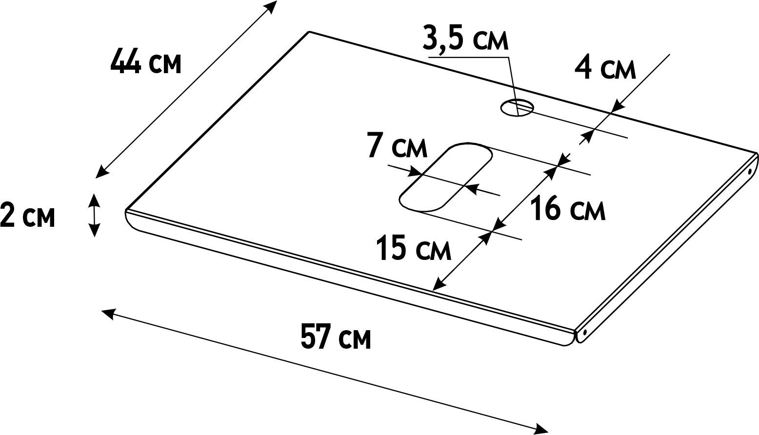 82634405 Полка для опоры Ferro 60 см металл цвет чёрный Fero STLM-0032383 Santreyd  - Вид №4