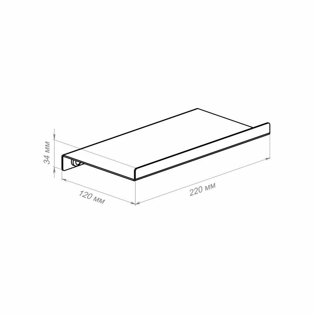 Настенная полка 22x12 см металл цвет черный 89444441 STLM-2192732 KONSENSA  - Вид №8
