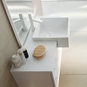 9192 Полувстраиваемая раковина консольная 50 см белая MILLDUE