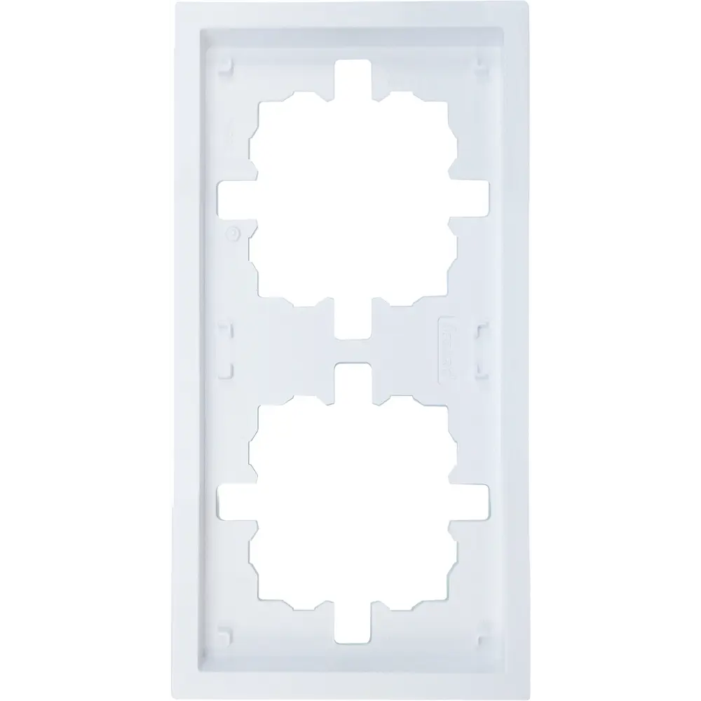 Рамка Lezard Zima для розеток и выключателей - 2 поста, белая 89398398 STLM-1574299