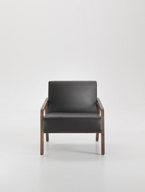 i 4 Mariani Мягкое кожаное кресло с подлокотниками Woody sun-id-1377871 - Вид №4