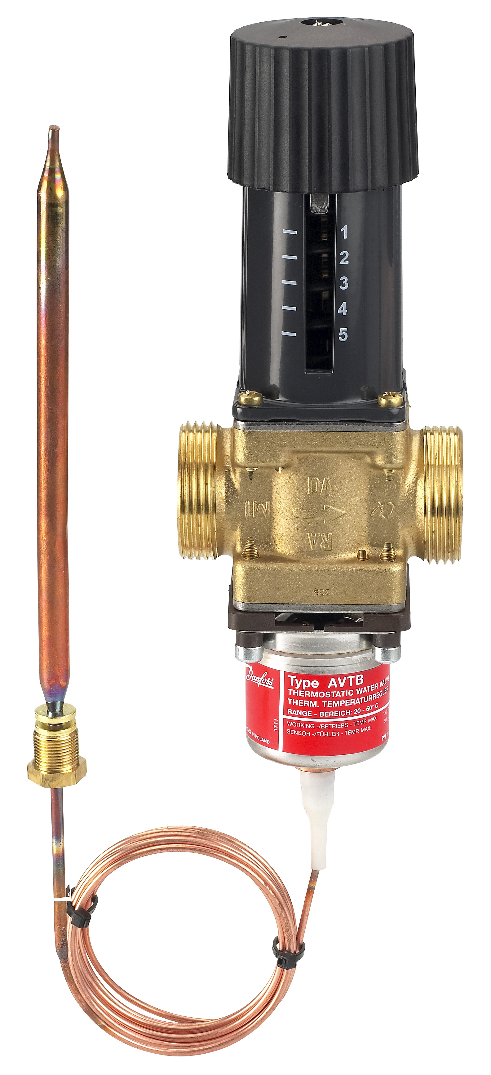 Danfoss Регулятор температуры AVTB AVTB PN16 25 /5,5/30-100/2,3M/н.р. 003N5143  - Вид №16