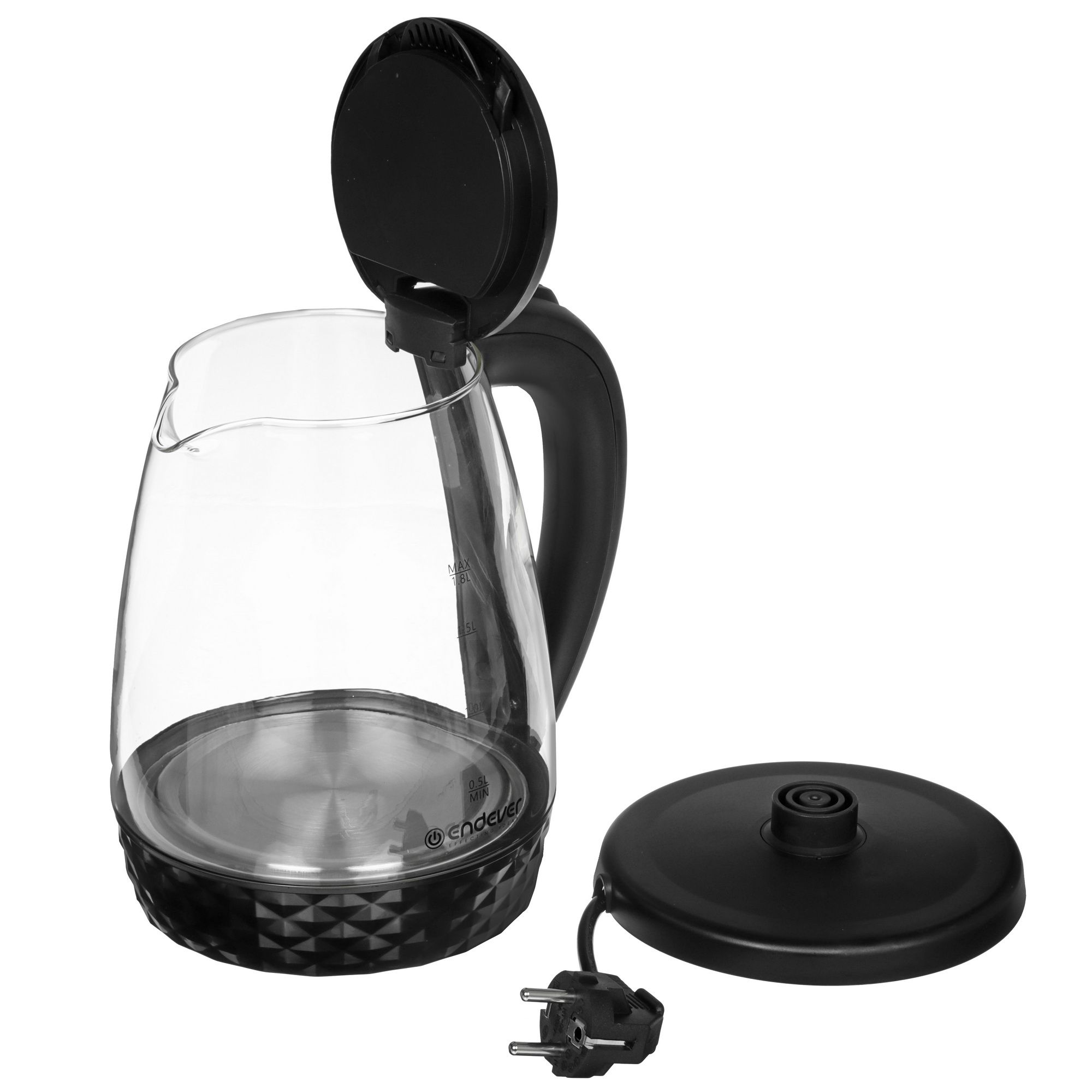 5367959 Электрочайник Endever Skyline KR-337G черный STDN-0080069 - Вид №5