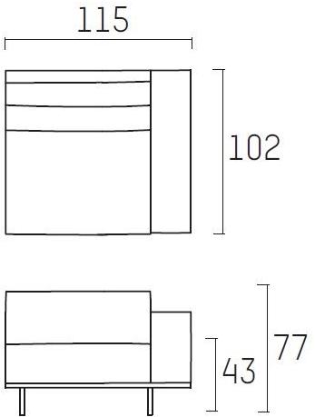 Piet Boon Модульный диван с огнестойкой обивкой Don living Pbc 06.100/102/103/ - Вид №15