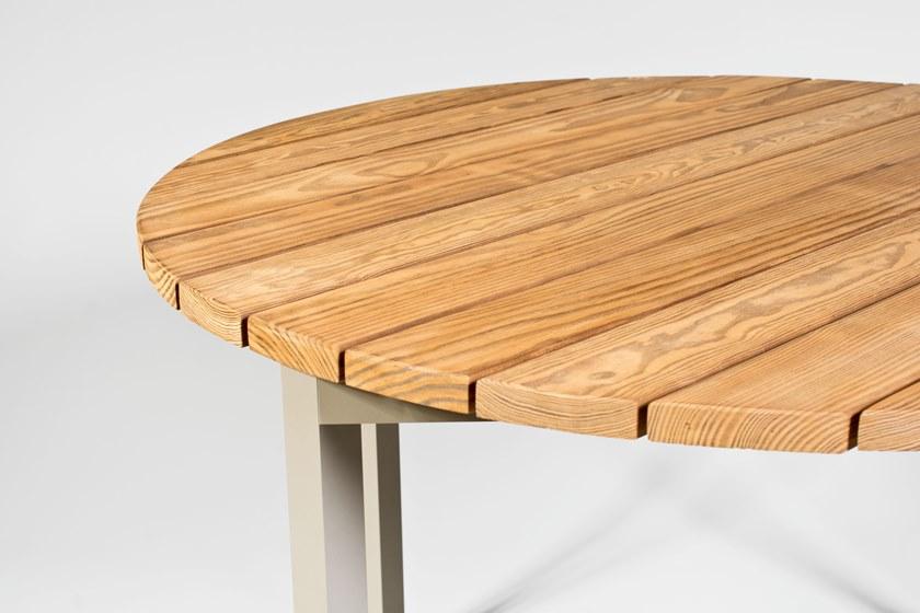 Sachi Круглый обеденный стол из алюминия и дерева Spikes sun-id-1507060 - Вид №3