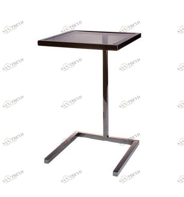 Прикроватный столик черный с серым на металлической ножке Simple A UNICO  248887 Хром;черный 