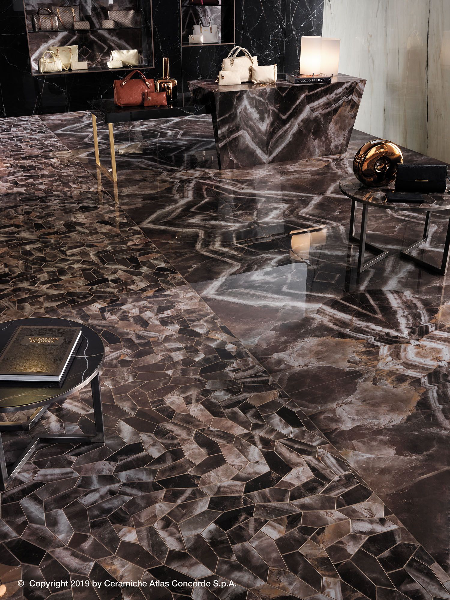 Пол из керамогранита с мраморным эффектом Atlas Concorde Marvel Dream ARCH-00135482 - Вид №10