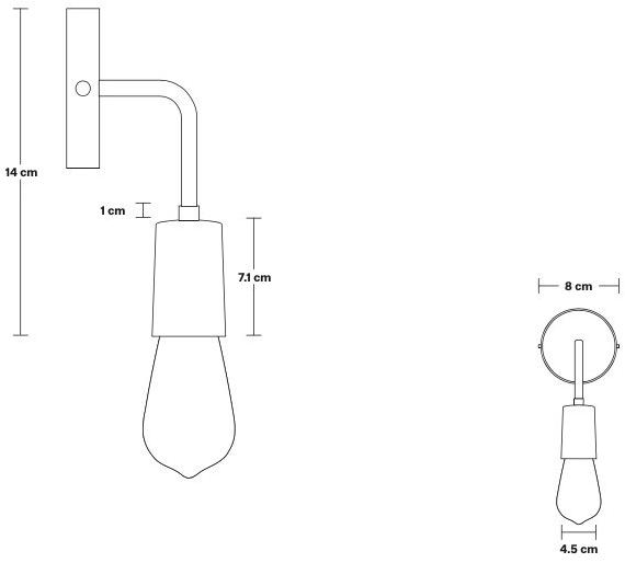 Industville Настенный светильник с несъемным кронштейном из латуни и стекла Sleek Sl-ewl-b - Вид №4