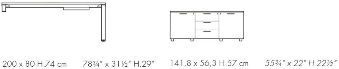 Bralco Рабочий стол из меламина со встроенной полкой Winglet sun-id-1445098 - Вид №4