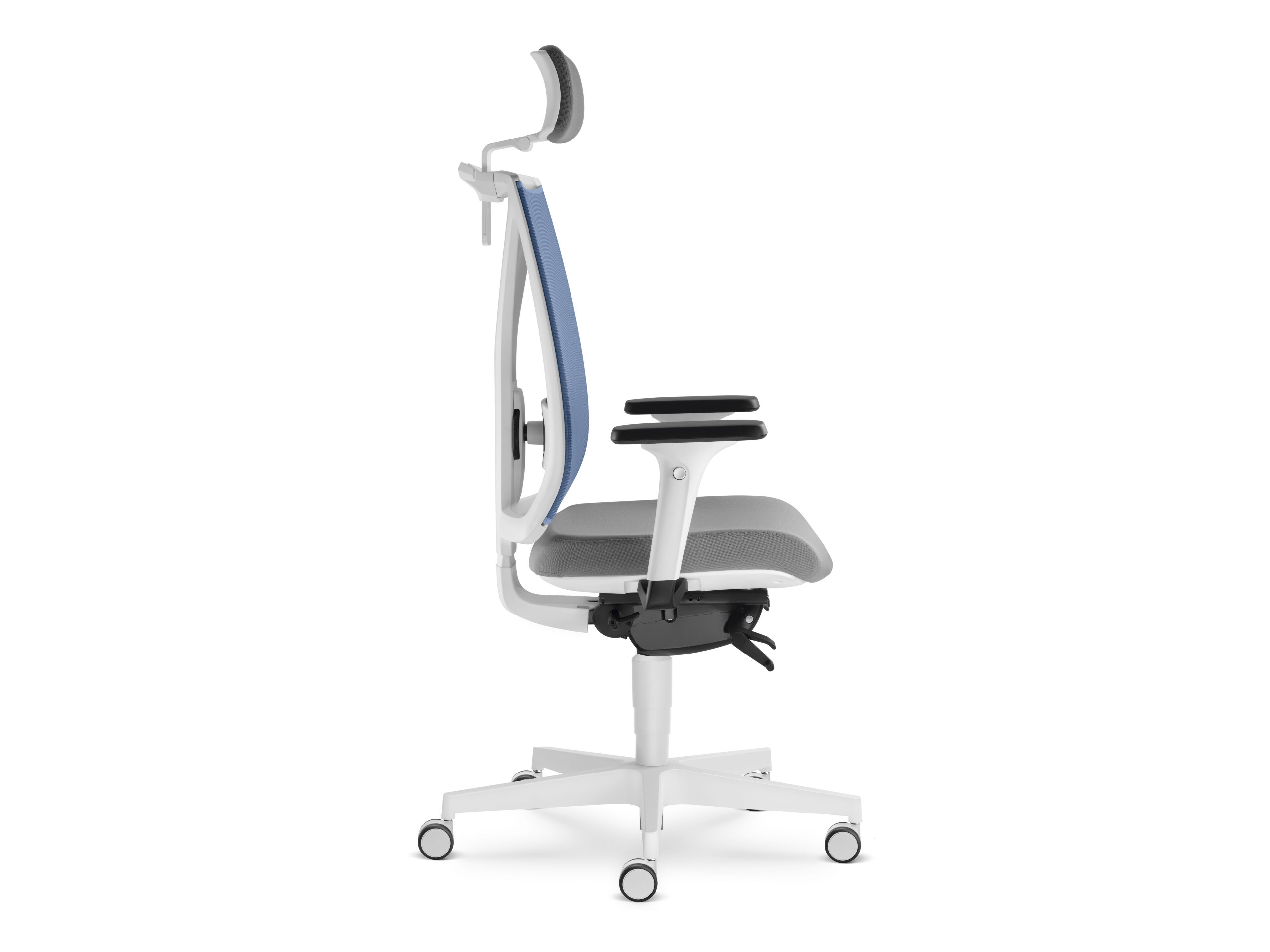 Тканевый поворотный регулируемый по высоте офисный стул с подголовником LD Seating ARCH-00100840 - Вид №1