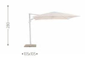 Talenti Квадратный зонт с боковой опорой Parasol sun-id-1421856 - Вид №2